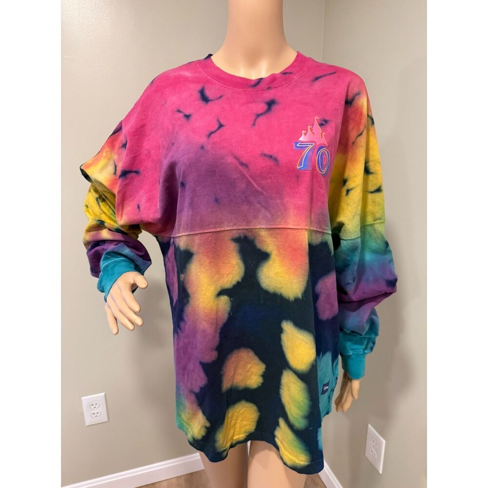 NWT DISNEYLAND 70TH ANNIVERSARY MICKEY MOUSE TIE-DYE SPIRIT JERSEY Size Medium